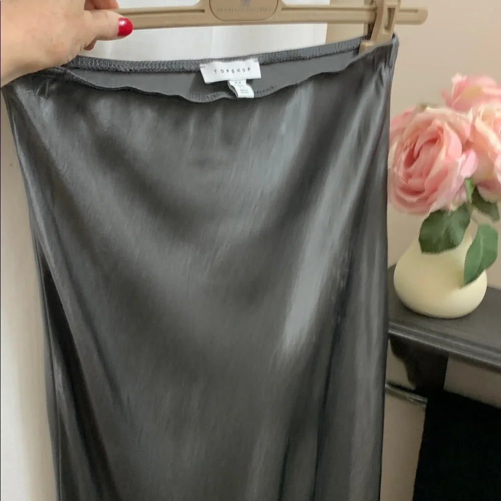 Elegant Satin Midi Maxi Skirt